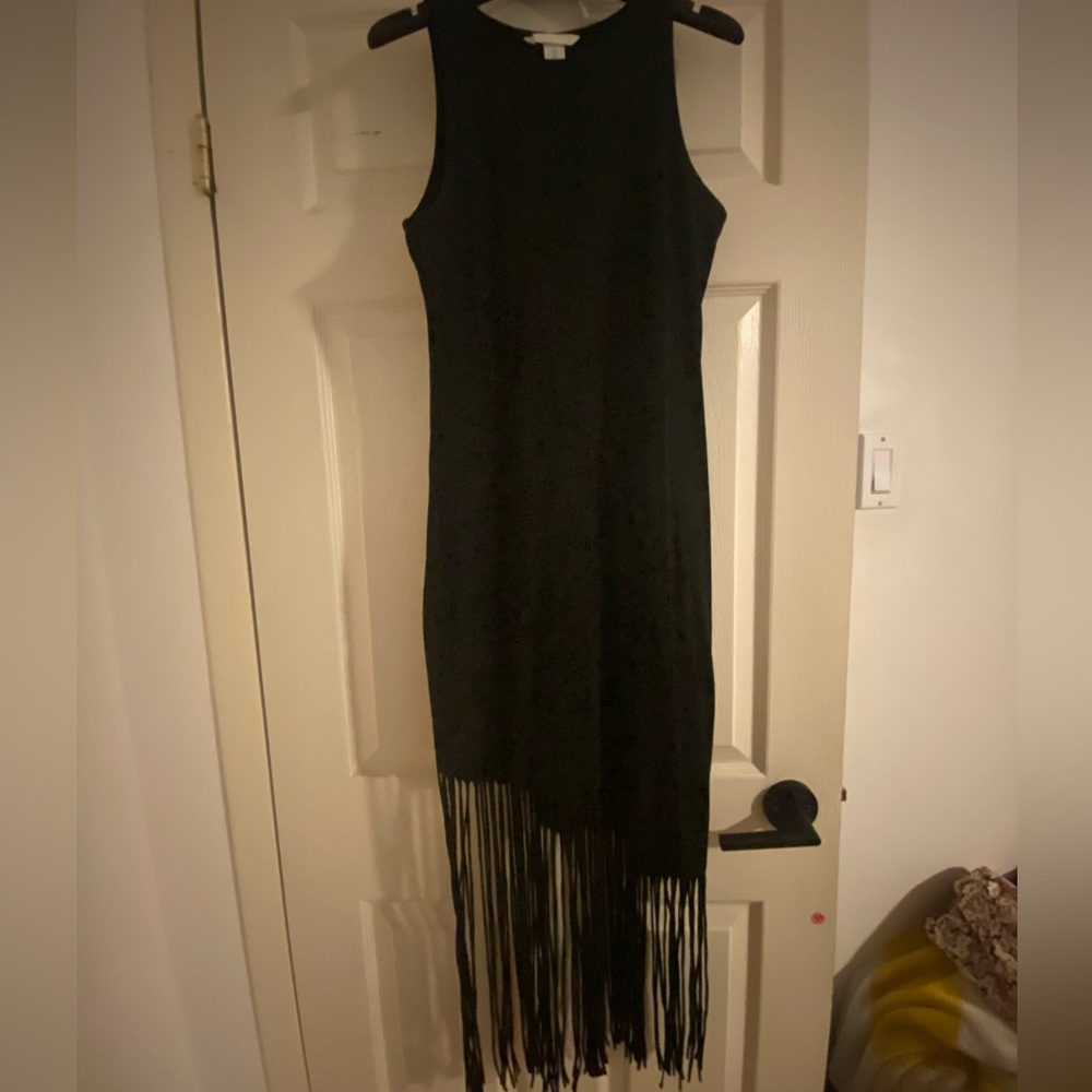 H&M Black Fringe Dress